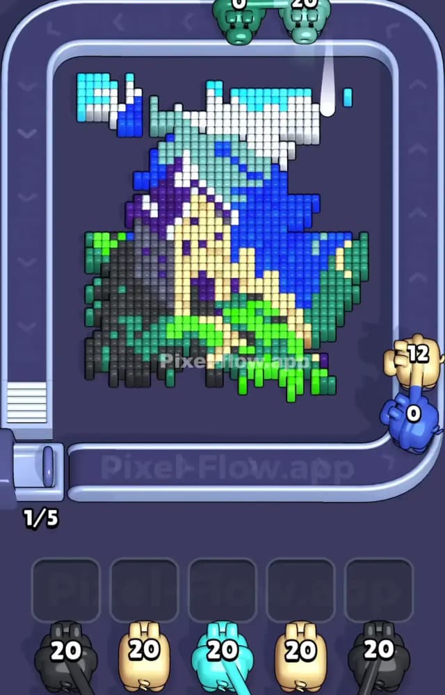 Pixel Flow Level 1010 Solution 1