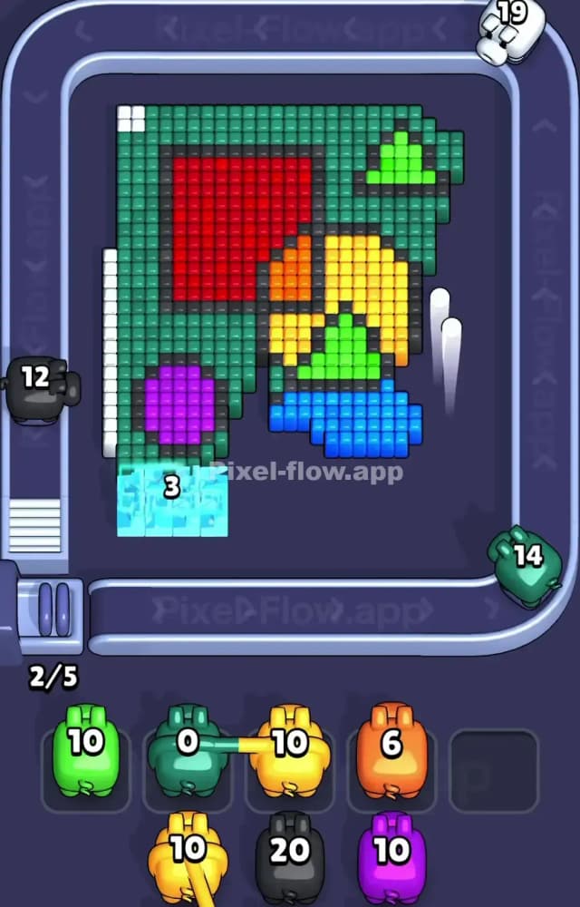 Pixel Flow Level 1468 Solution 1