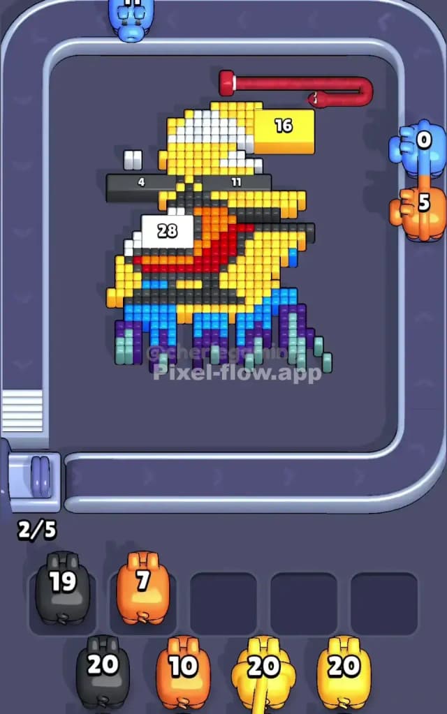 Pixel Flow Level 662 Solution 2