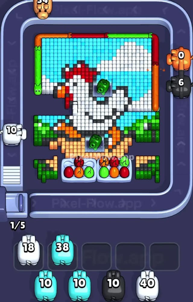 Pixel Flow Level 1125 Solution 1