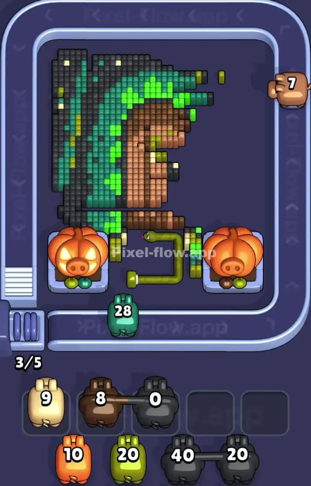 Pixel Flow Level 1157 Solution 2