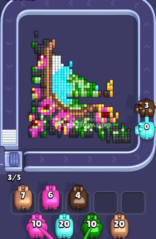 Pixel Flow Level 1629 Solution 2