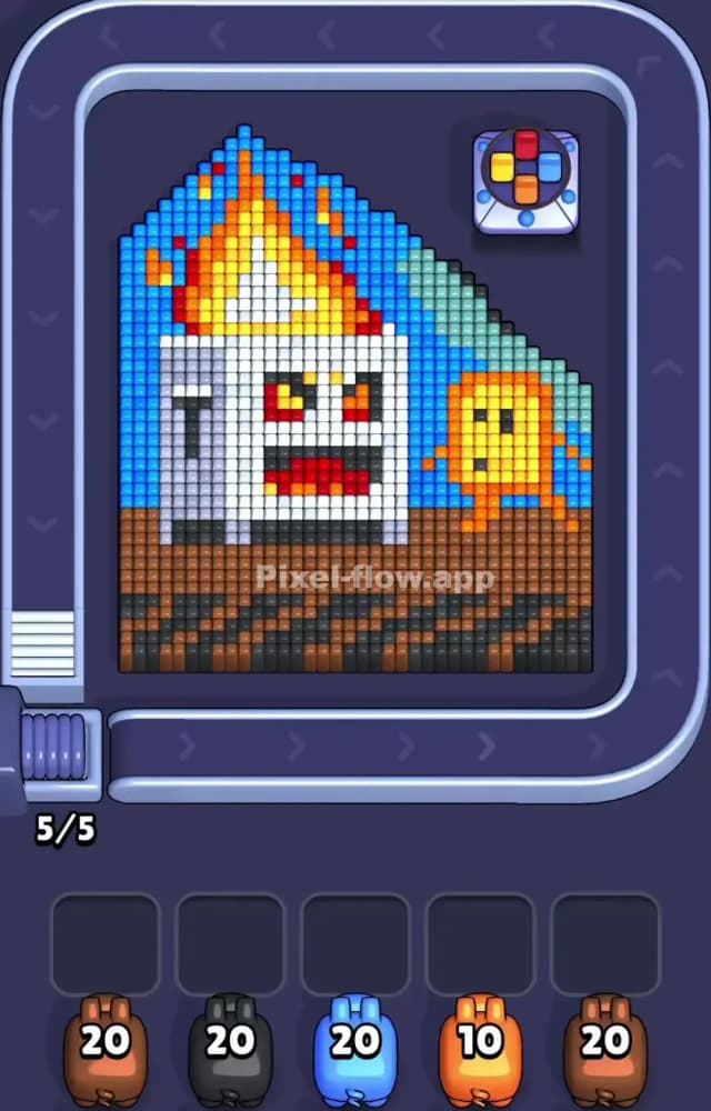 Pixel Flow Level 1124 Gameplay