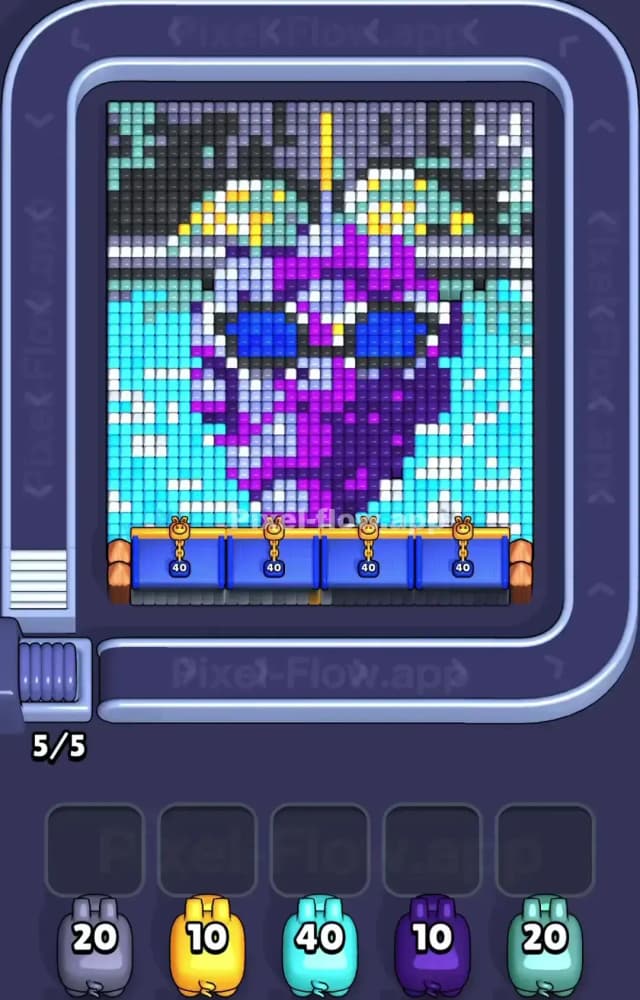 Pixel Flow Level 1595 Gameplay