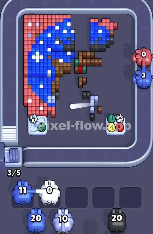 Pixel Flow Level 385 Solution 2