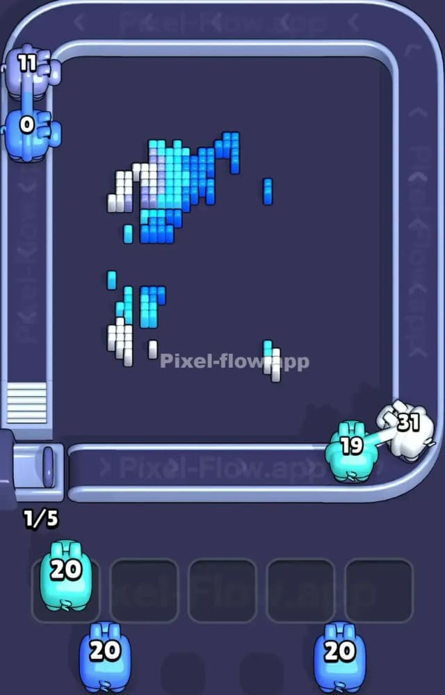 Pixel Flow Level 1177 Solution 3