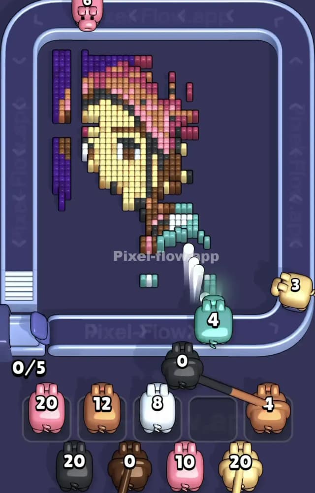 Pixel Flow Level 1584 Solution 2