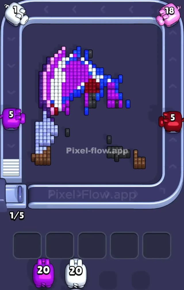 Pixel Flow Level 878 Solution 2