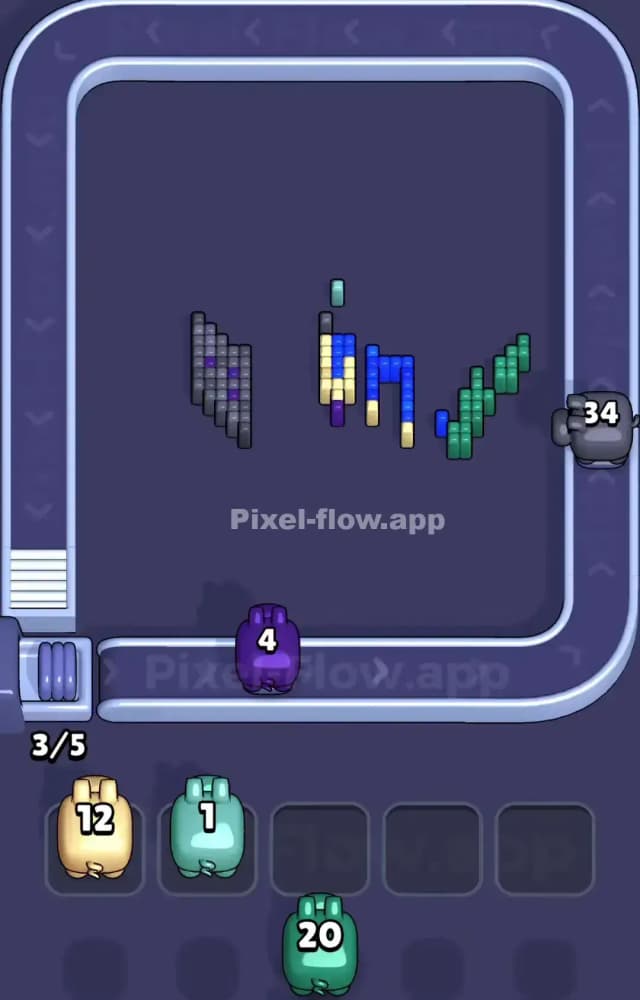 Pixel Flow Level 1010 Solution 3
