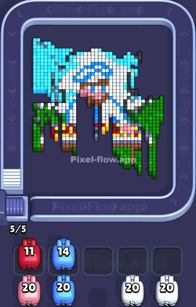 Pixel Flow Level 1495 Solution 2