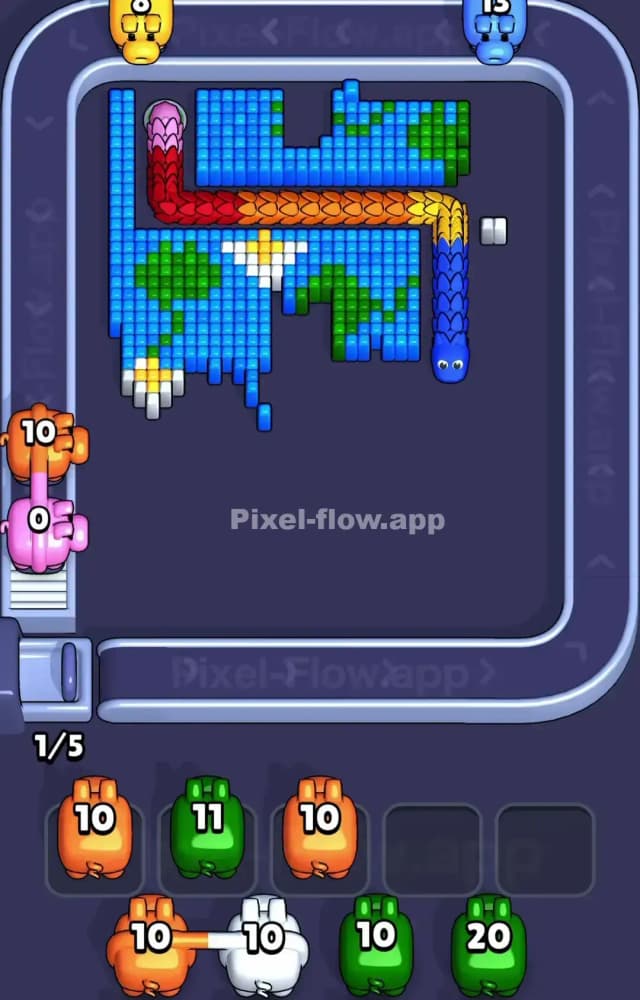 Pixel Flow Level 1364 Solution 2