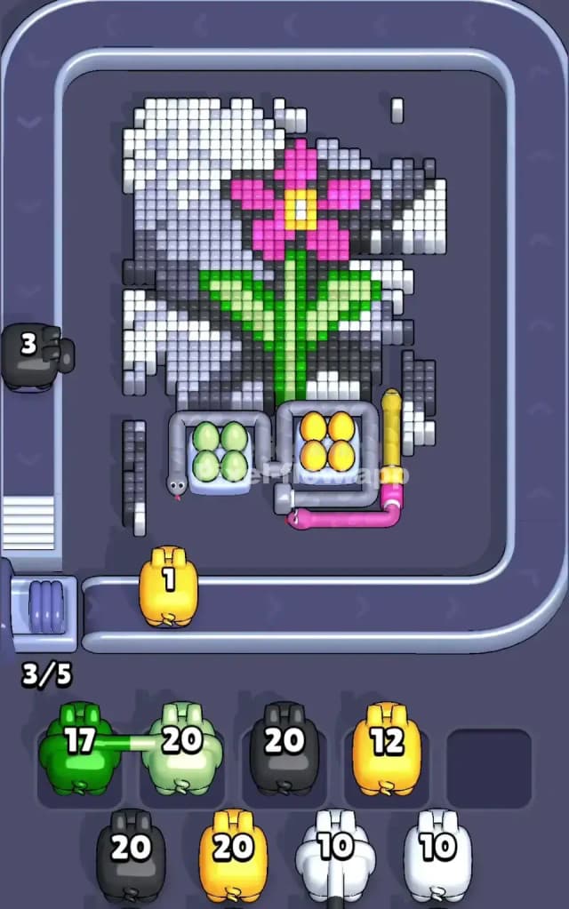 Pixel Flow Level 733 Solution 1