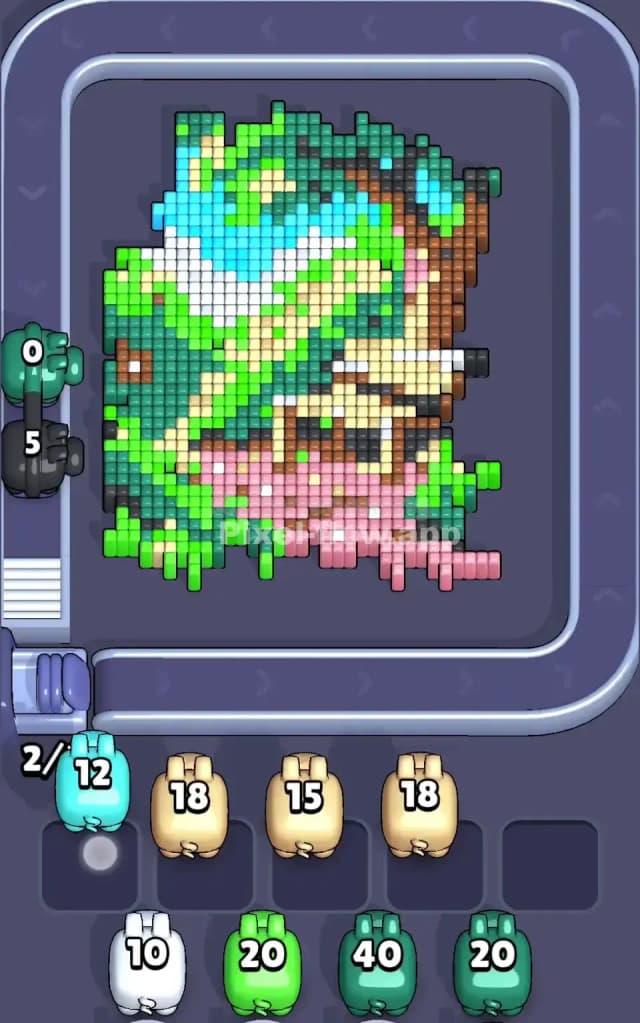 Pixel Flow Level 635 Solution 1