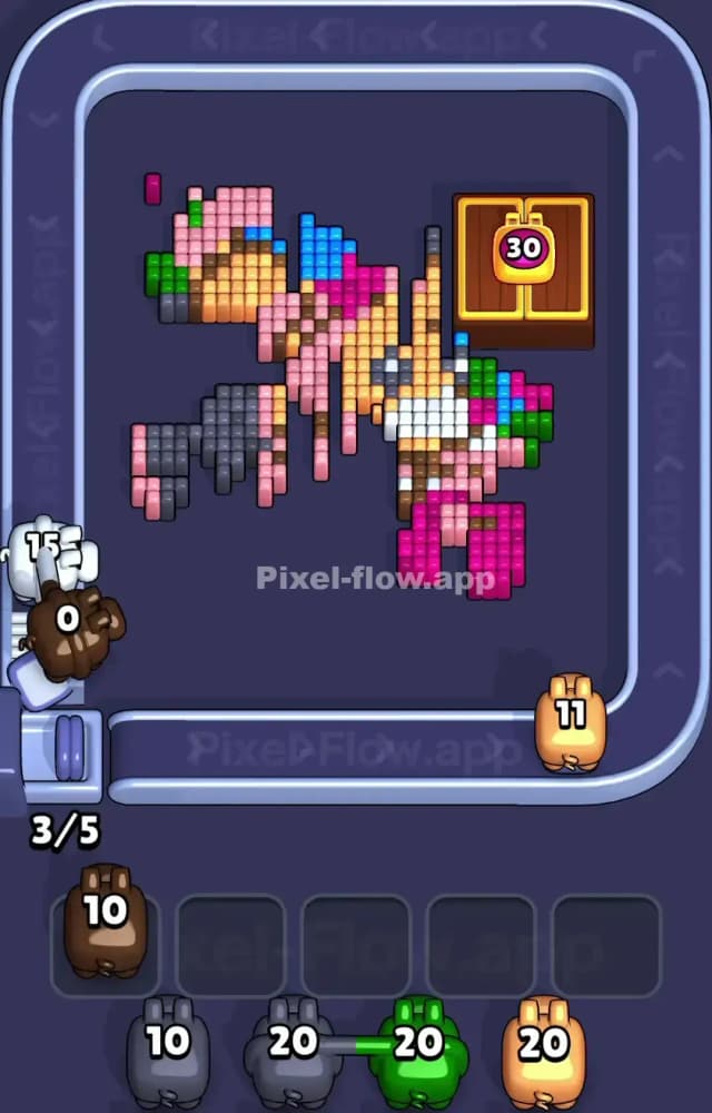 Pixel Flow Level 1424 Solution 2