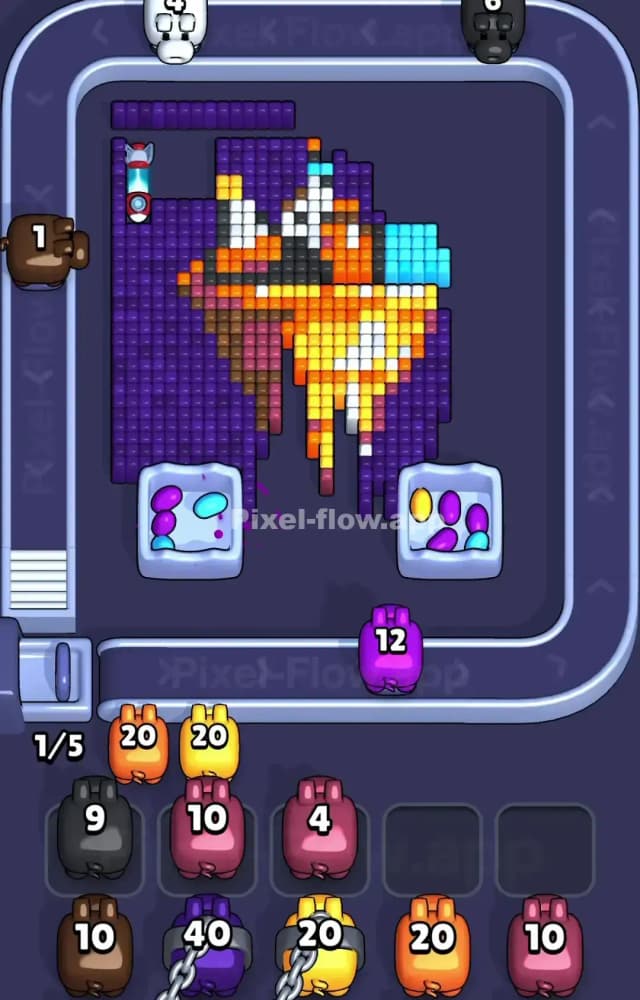 Pixel Flow Level 1242 Solution 2