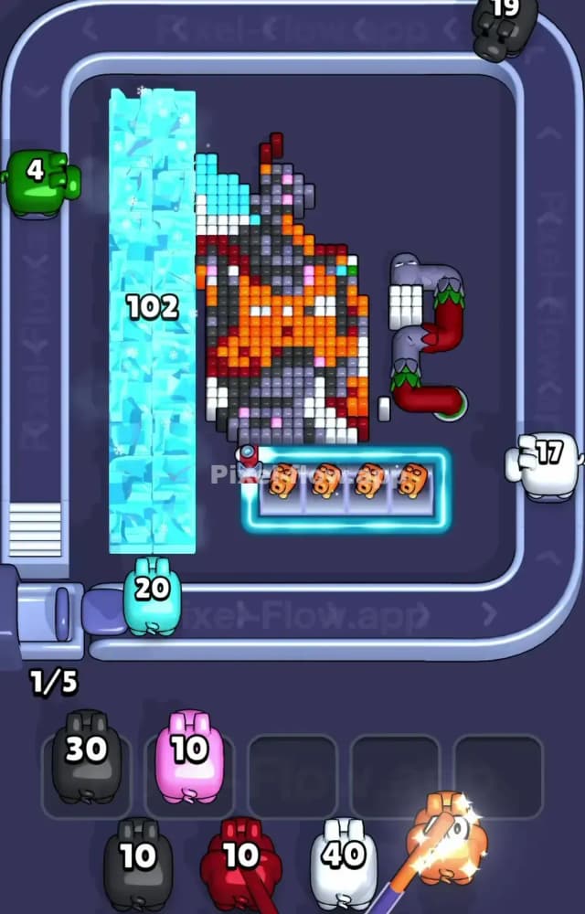 Pixel Flow Level 1197 Solution 2