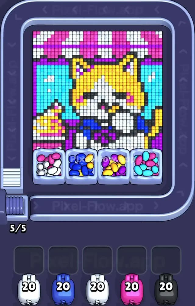 Pixel Flow Level 1466 Gameplay
