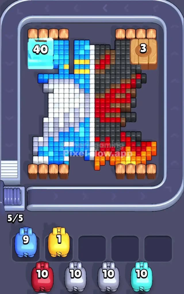 Pixel Flow Level 398 Solution 1