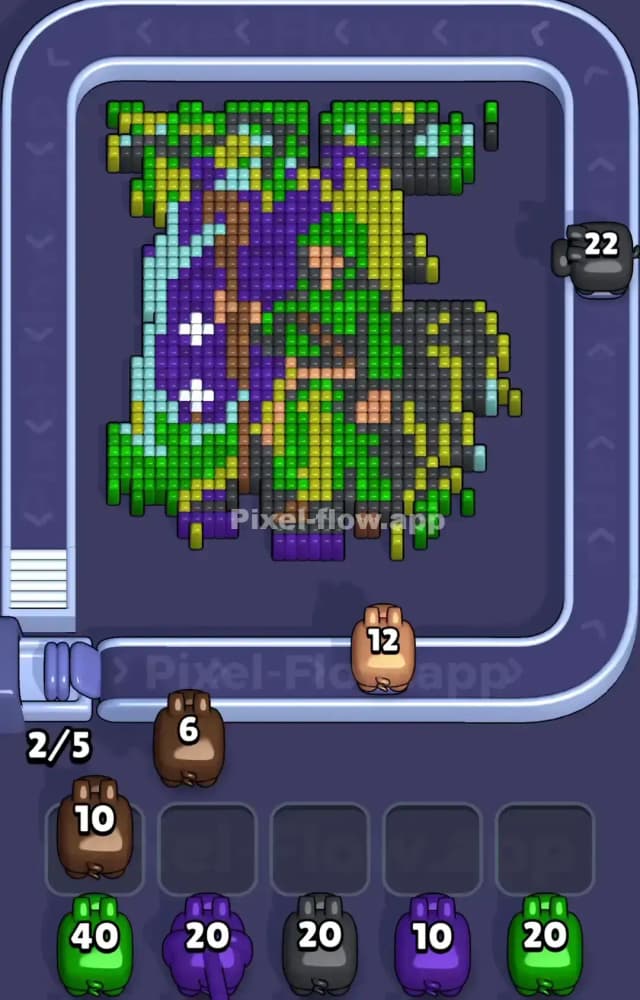 Pixel Flow Level 1087 Solution 1