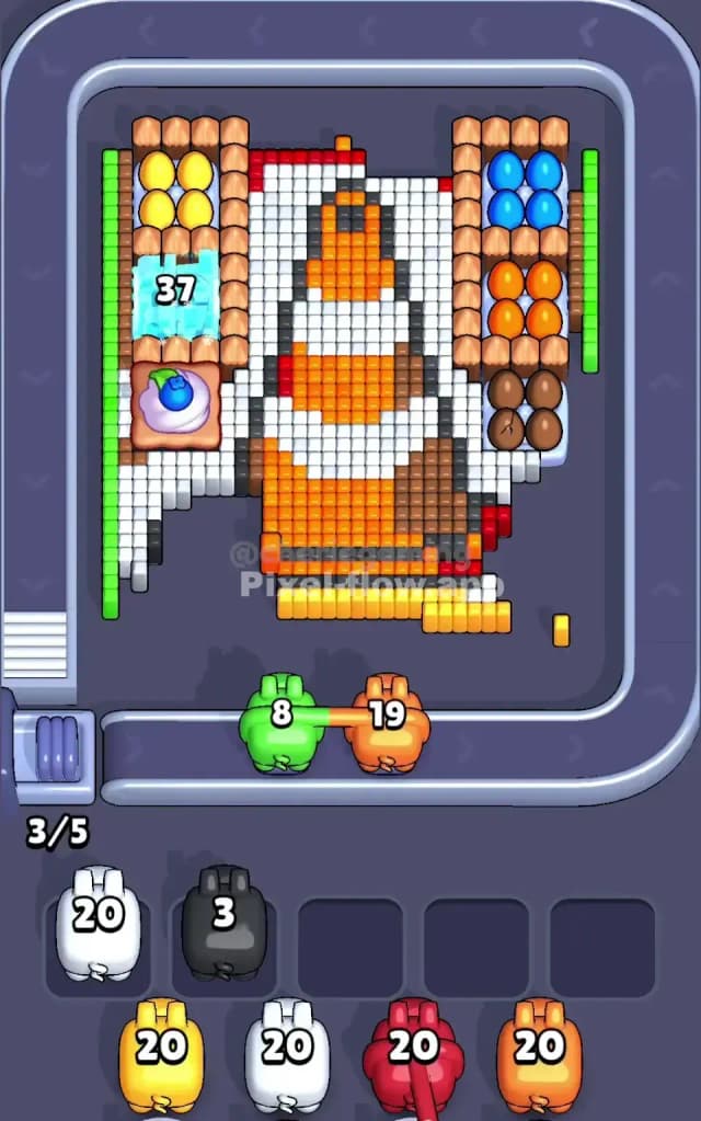 Pixel Flow Level 595 Solution 1