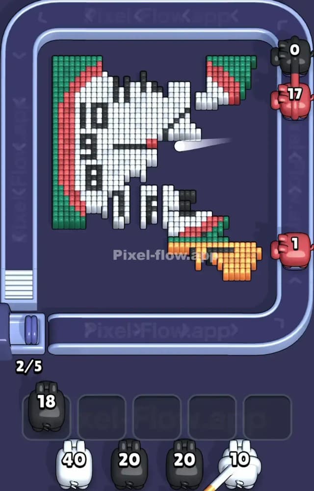 Pixel Flow Level 1462 Solution 2