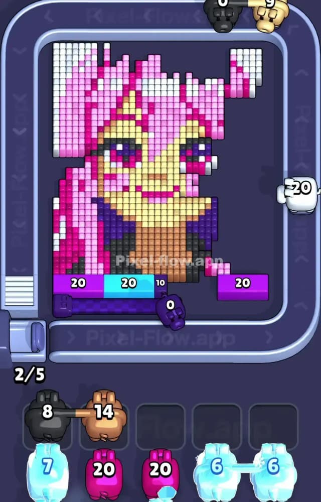 Pixel Flow Level 1128 Solution 1