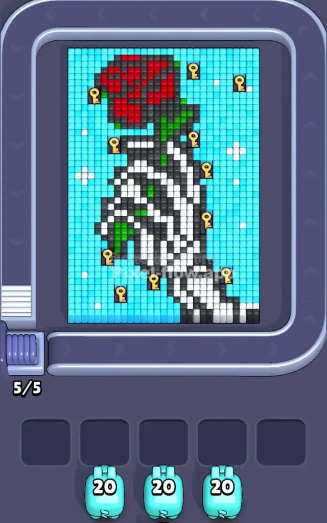 Pixel Flow Rose Level Gameplay