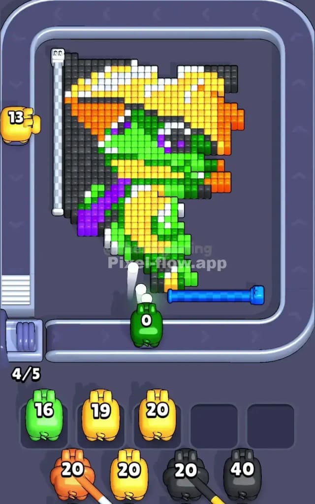 Pixel Flow Level 456 Solution 1