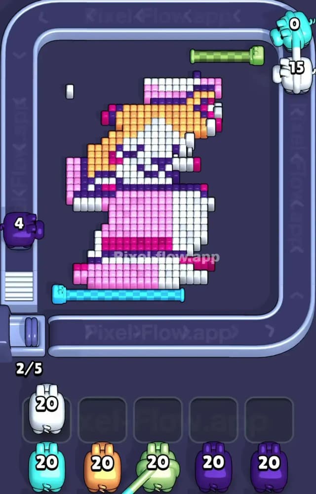 Pixel Flow Level 1238 Solution 2