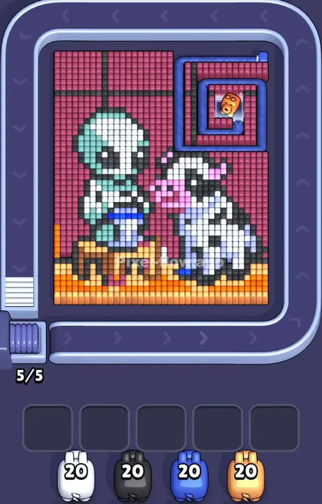 Pixel Flow Level 1074 Gameplay