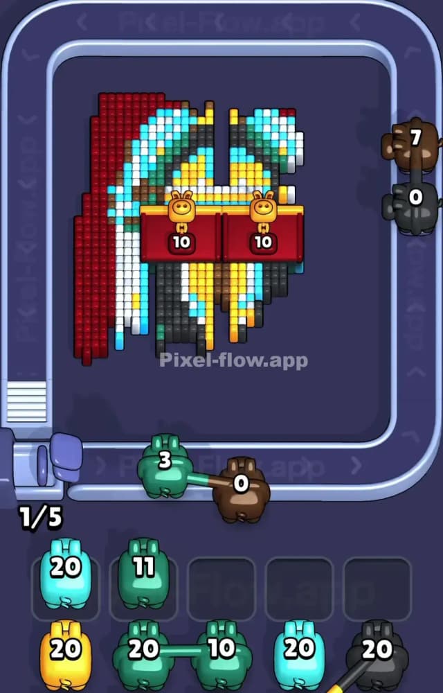 Pixel Flow Level 1180 Solution 2