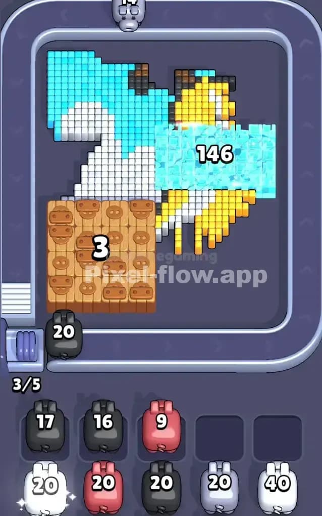 Pixel Flow Level 257 Solution 1