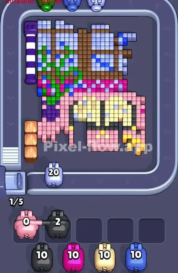 Pixel Flow Level 375 Solution 1