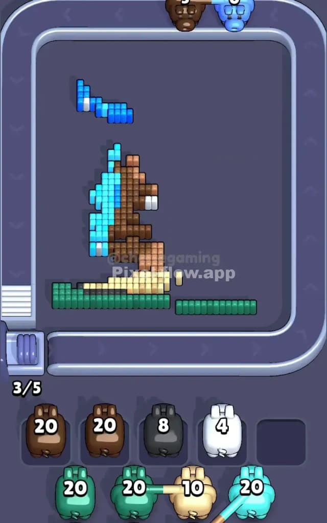 Pixel Flow Level 619 Solution 3