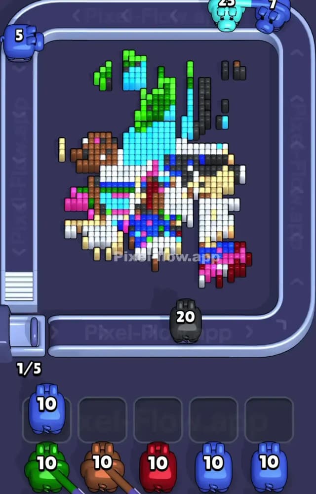 Pixel Flow Level 1264 Solution 2