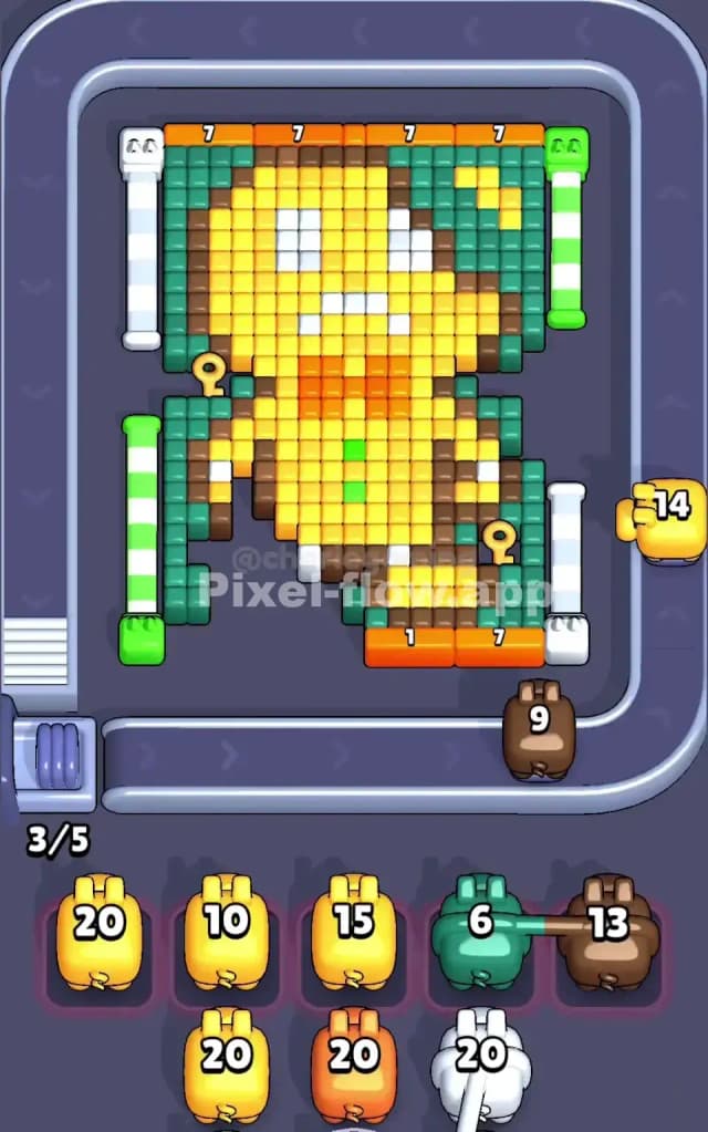 Pixel Flow Level 79 Solution 1