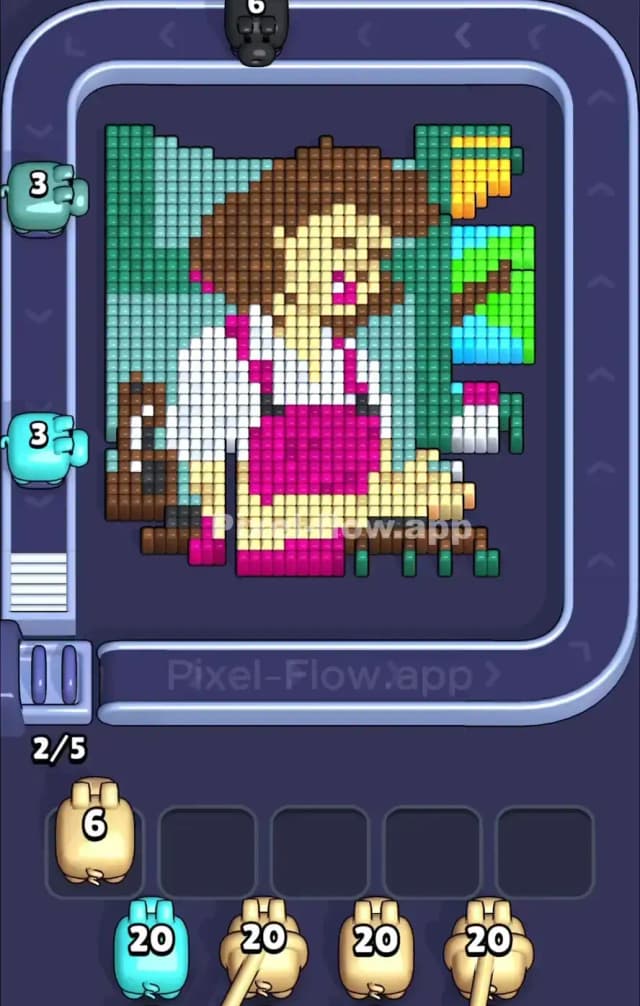 Pixel Flow Level 906 Solution 1