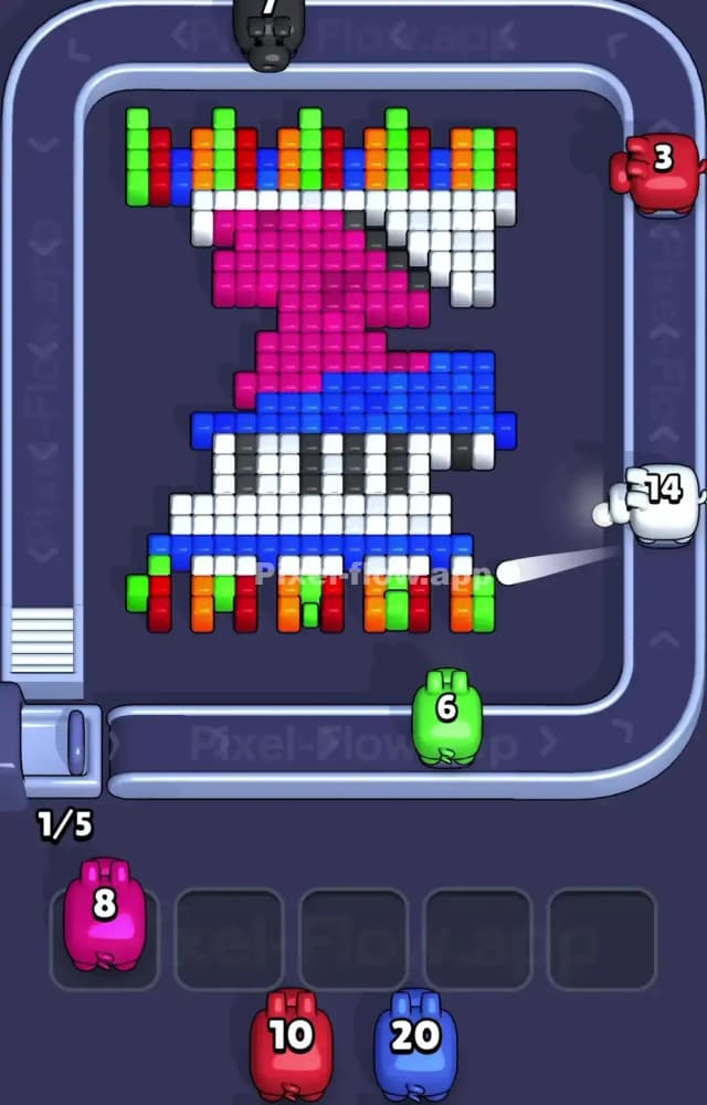 Pixel Flow Level 1401 Solution 1