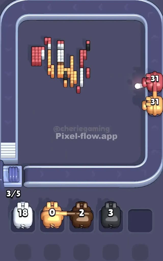 Pixel Flow Biscuits Level Solution 3
