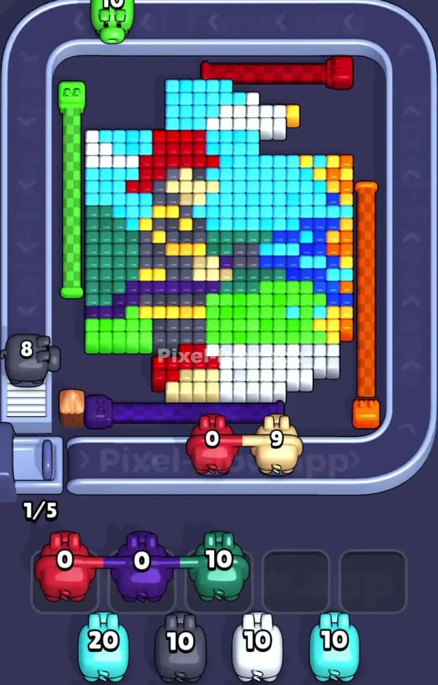 Pixel Flow Level 1007 Solution 1