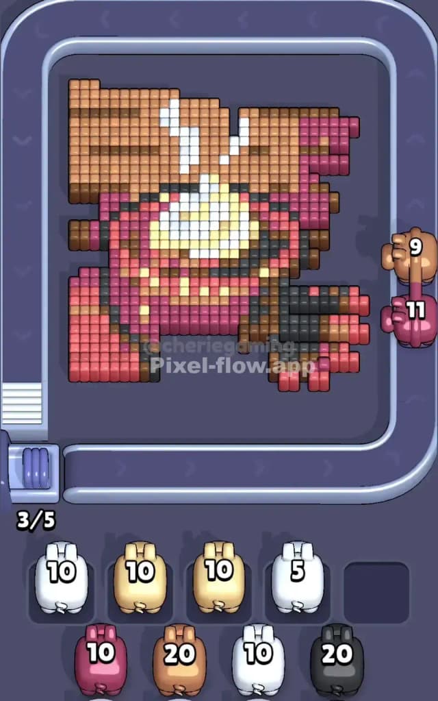 Pixel Flow Level 424 Solution 1