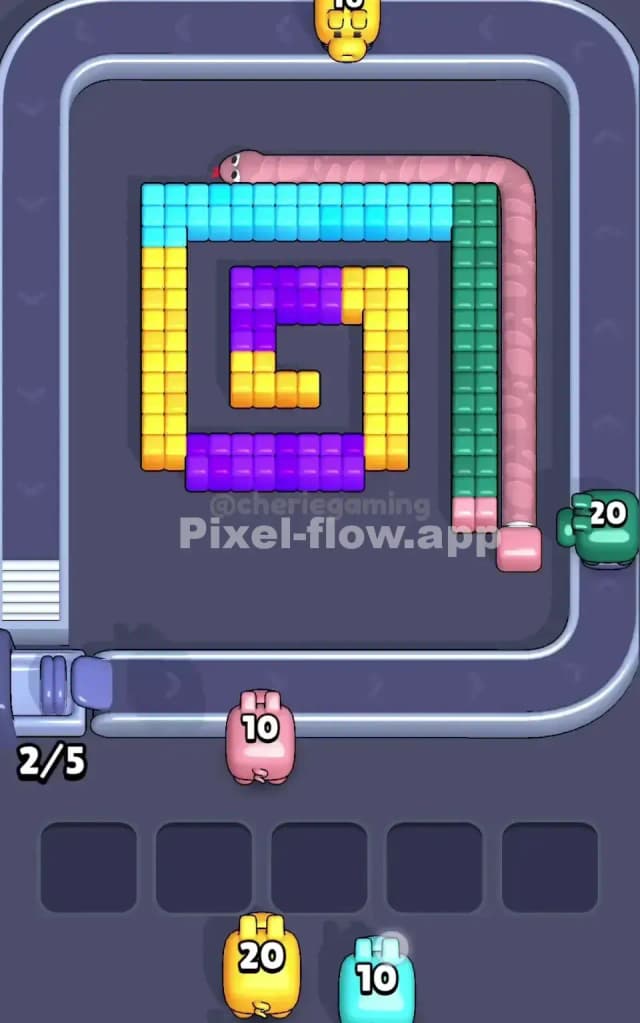 Pixel Flow Level 100 Solution 2