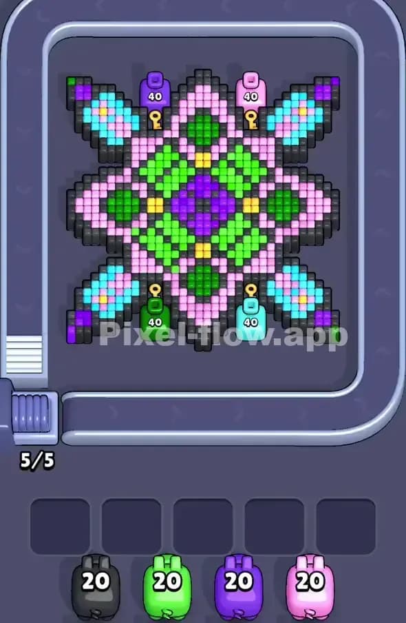 Pixel Flow Level 398 Gameplay