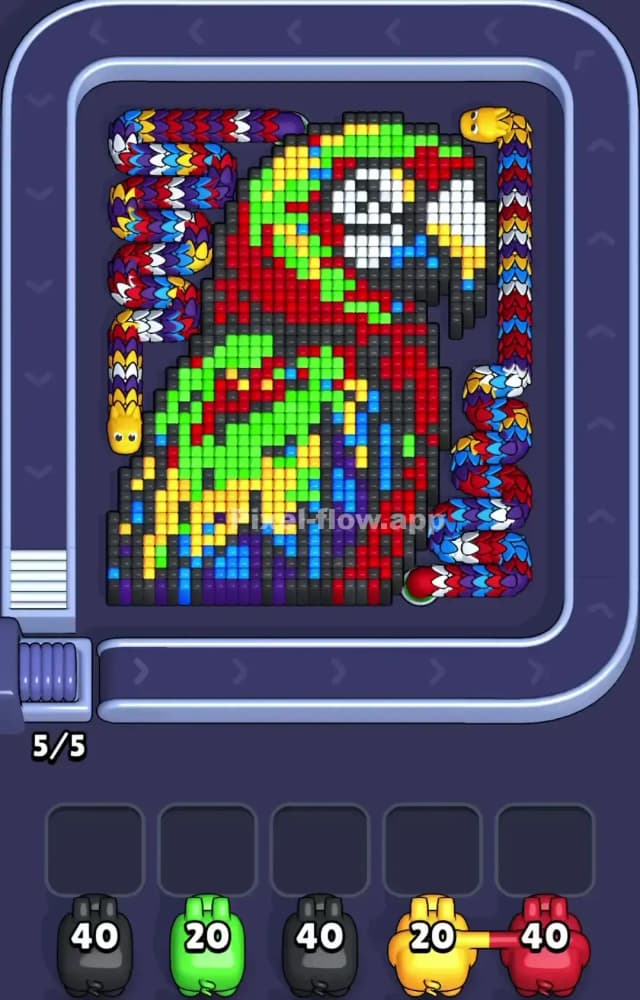 Pixel Flow Level 1136 Gameplay