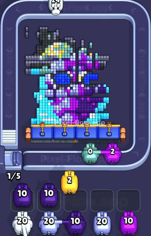 Pixel Flow Level 1595 Solution 2