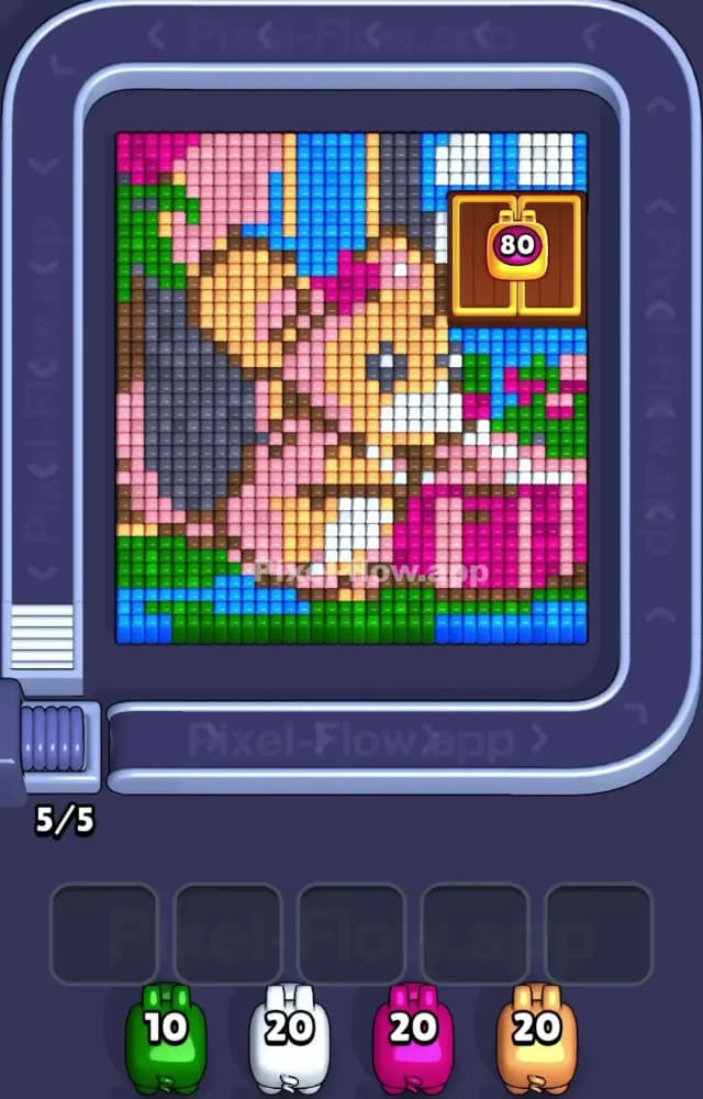 Pixel Flow Level 1424 Gameplay