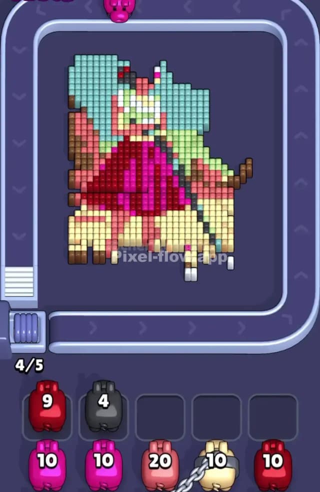 Pixel Flow Level 1744 Solution 1
