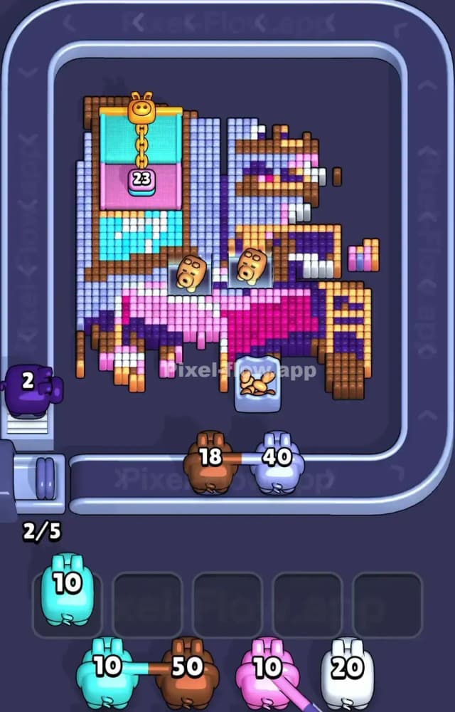 Pixel Flow Level 1385 Solution 1