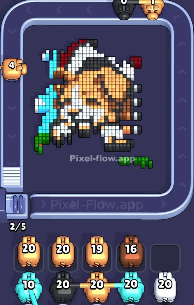 Pixel Flow Level 888 Solution 2
