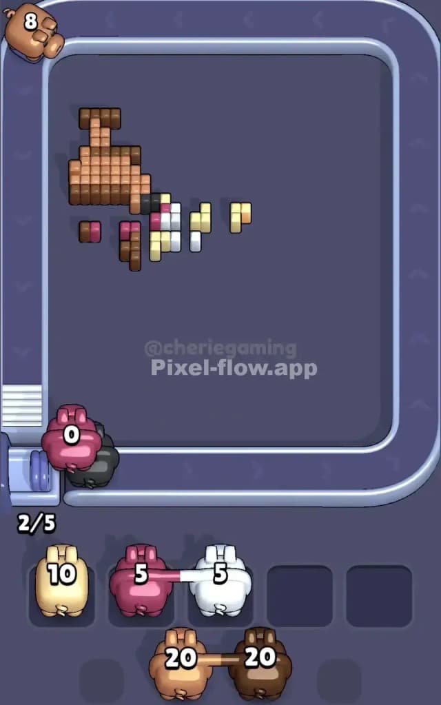 Pixel Flow Level 424 Solution 3